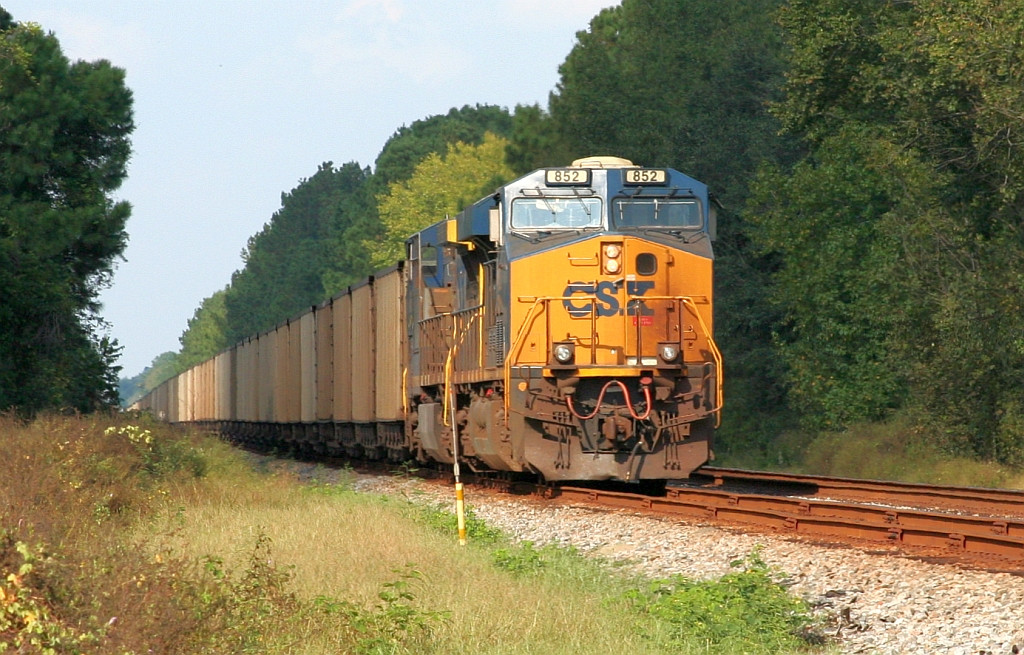 Idle loaded coal train